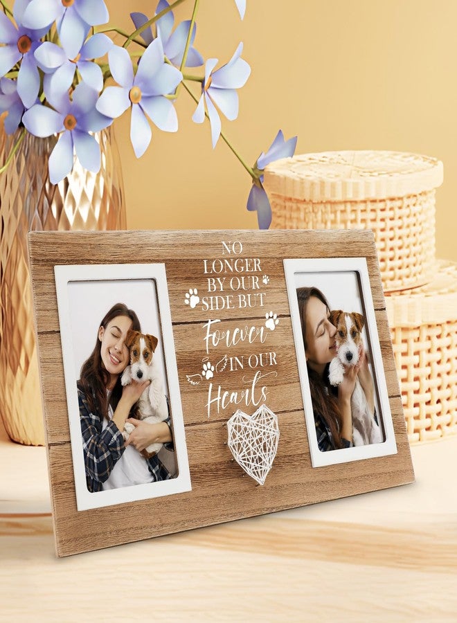 Aremdys Loss of Dog Sympathy Gift, Pet Memorial Frame in Memory of Dog Pet Remembrance Memorial Gifts for Dogs Cats, Dogs Picture Frame of Double 4×6 Photo for Pet Lover - Image 2